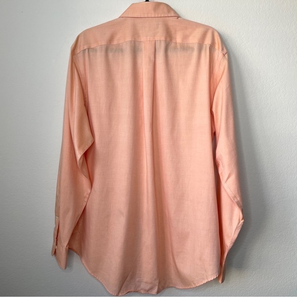 Lauren Ralph Lauren Orange Button Down Non Iron Dress Shirt - Picture 4 of 7